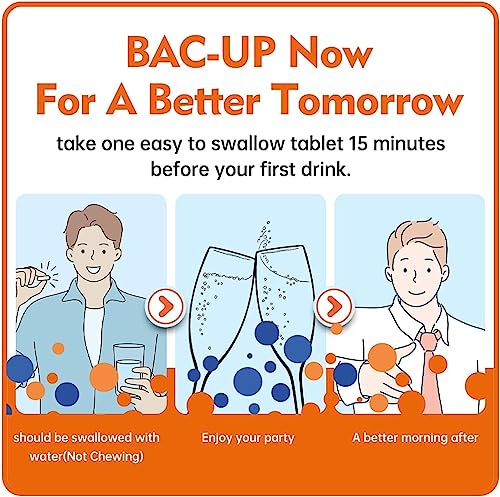 Bac-Up: Prevent Post-Drinking Discomfort And Ensure A Better Morning After - Clinically Formulated Enzyme Supplement With Nadh For Detox And Liver Support - The Ultimate Party Essential (2 Count) #TOP3