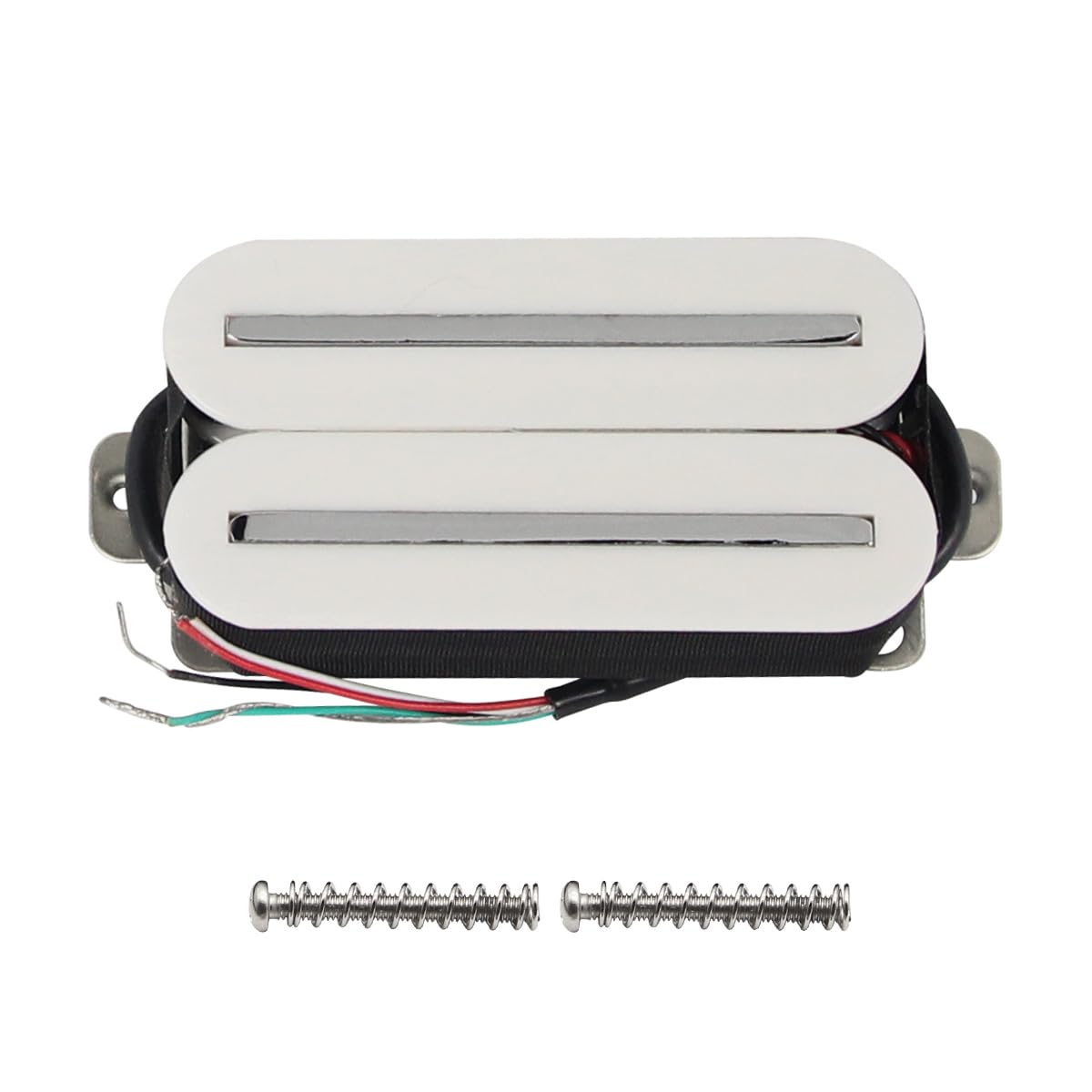 FLEOR High Output Pickup Dual Hot Rail Humbucker Pickups Bridge & Neck Pickup Set Ceramic Electric Guitar Pickup Humbucker, White - Image 4