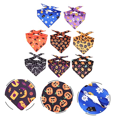 Balacoo 16 Pçs Lenço Médio Para Animais De Estimação Coelho Aranha Abóbora Halloween Lenço Para Cães