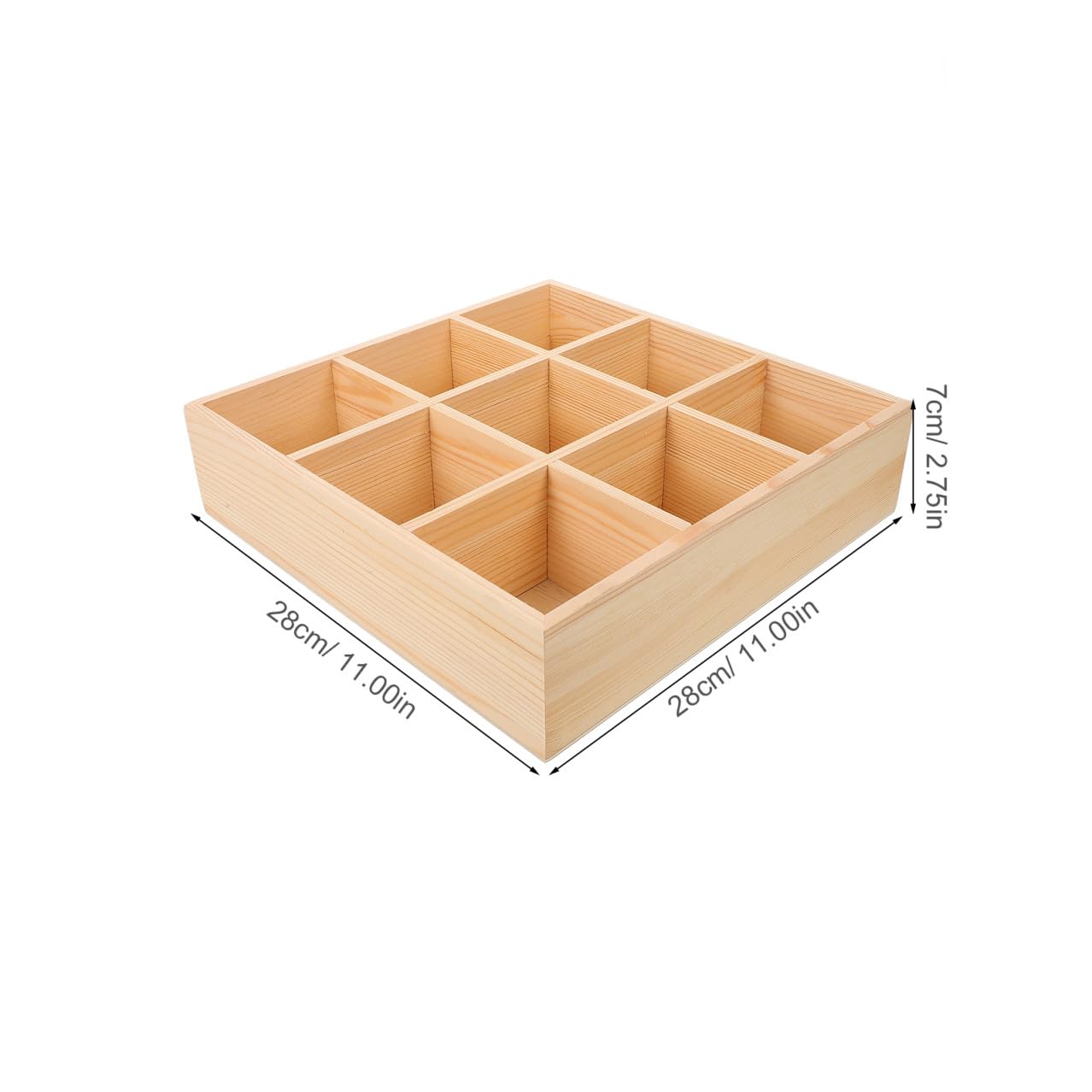 Gatuida Organizador de Almacenamiento Portátil de Bolsitas de Té y Azúcar de Madera, 9 Compartimentos para Encimera y Armario