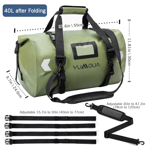 YUMQUA Waterproof Duffel Bag Large Dry Bags for Outdoor Motorcycle Boating miniatura 5