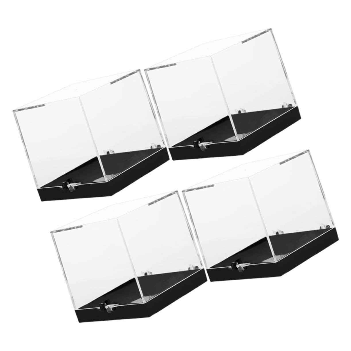 Alipis 4-Piece Mineral Specimen Container Sturdy Plastic Sample Box for Rock Collection Festival Treat Jewelry Display Label Design