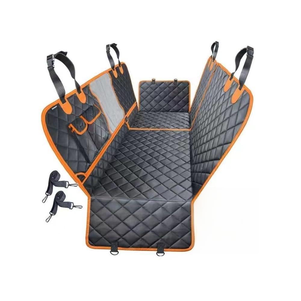 M/P Dog car seat Cover for Pets 100% Waterproof Seat Cover Hammock with Mesh Window 600 D Heavy Duty Scratch Proof Nonslip Durable Soft Back seat Cover for Cars Trucks and SUVs seat Covers