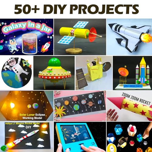 Image of Kit4Curious Moon Mission Science Kit with 50+ DIY Experiments - Space STEM School Project & Science Exhibition Models | Educational Learning Toy for Boys & Girls