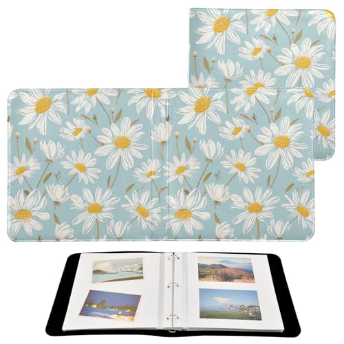 Álbum de Fotos Scrapbook Adhesivo DIY de PU Leather Floral con 3 Anillos, 40 Páginas, Tamaño 8x10 miniatura 2