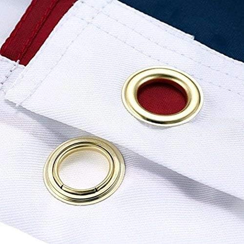 DANF Betsy Ross Flag 3X5 Ft 210D Nylon Double Sided - Embroidered Stars and Sewn Stripes - UV Protection July 4th Independence Day 13 Stars 3 X 5 Foot Red White and Blue Historical Outdoor Flag