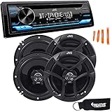 JVC KD-TD71BT - CD Receiver Featuring Bluetooth, Front USB, AUX, Amazon Alexa + Two Pairs of JVC 6.5' Speakers