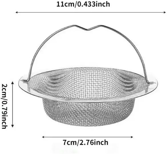 2-Pack Silicone Sink Strainer Basket, Fine Mesh Kitchen Sink Drain Filter Strainer Catcher for Food, Hair, Debris - Dishwasher Safe, Flexible & Odorless for Kitchen & Bathroom Sink