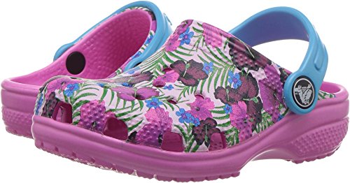Image of Crocs Kids' Classic Graphic K Clog, Multi Color /Pink, 3 M US Little Kid