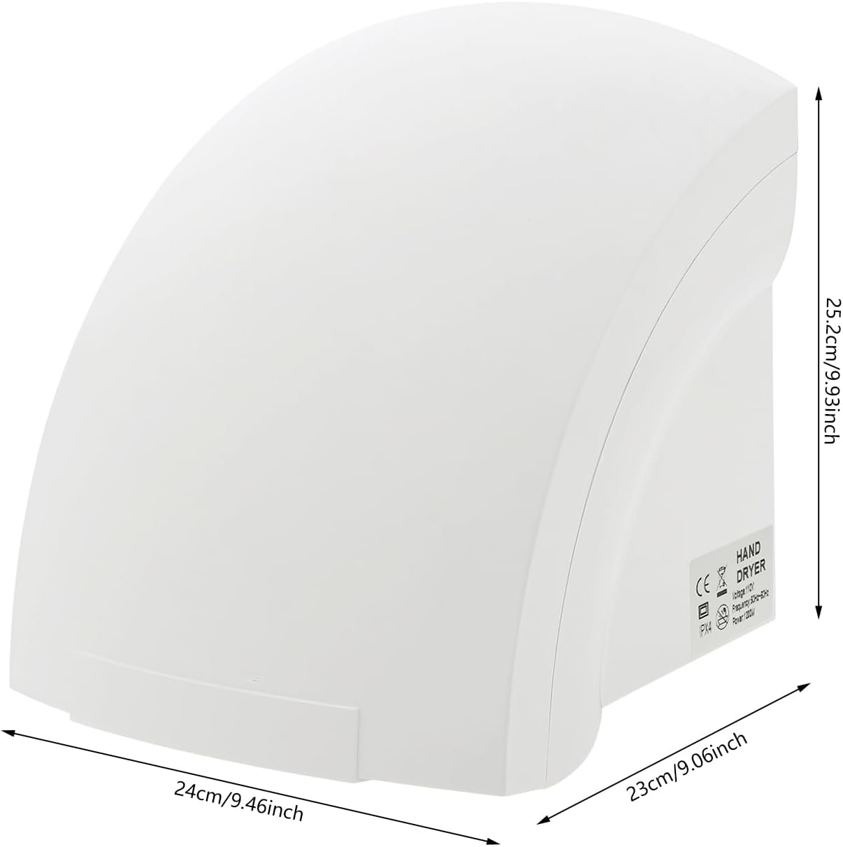 Electric Hand Dryer, Commercial Automatic Hand Air Dryer for Mall Office Restaurant Club Bathroom 1200W White