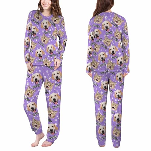 Personalized Pajamas Set For Women, Pajamas With Photo, Funny Pjs With Custom Socks 5