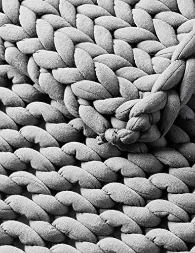 Ynm Knitted Weighted Blanket, Hand Made Chunky Knit Weighted Throw Blanket For Sleep, Stress Or Home Décor (Silver Grey, 50"X60" 10Lbs) #TOP7