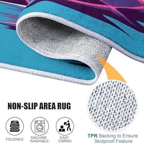 Tapis antidérapant requin bleu lavable pour sécuriser la chambre - 7