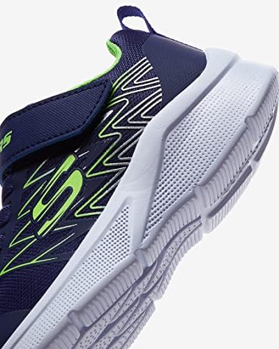 Skechers Kids Boy's Microspec-Texlor Sneaker, Navy/Lime, 9 Toddler | Image 6