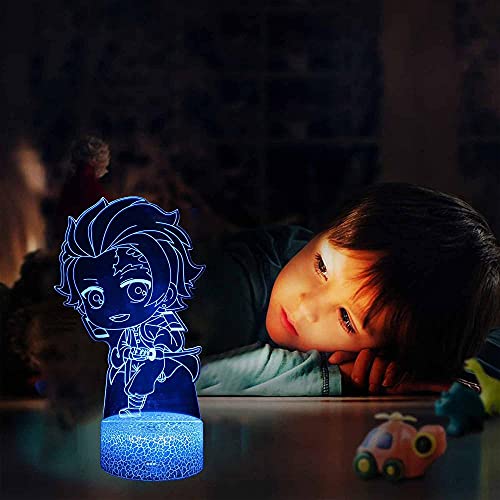 3D Nachtverlichting voor Kids Demon Slayer Kamado Tanjirou 16 Kleuren Veranderende Afstandsbediening, Verjaardagscadeaus… - Image 4