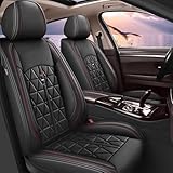 DISUTOGO Front Seat Covers Fit for Jeep Liberty 2002-2012: Car Seat Covers Leather Waterproof Automotive Seat Covers Car Seat Cushion (Black,Only Front 2 Seats)
