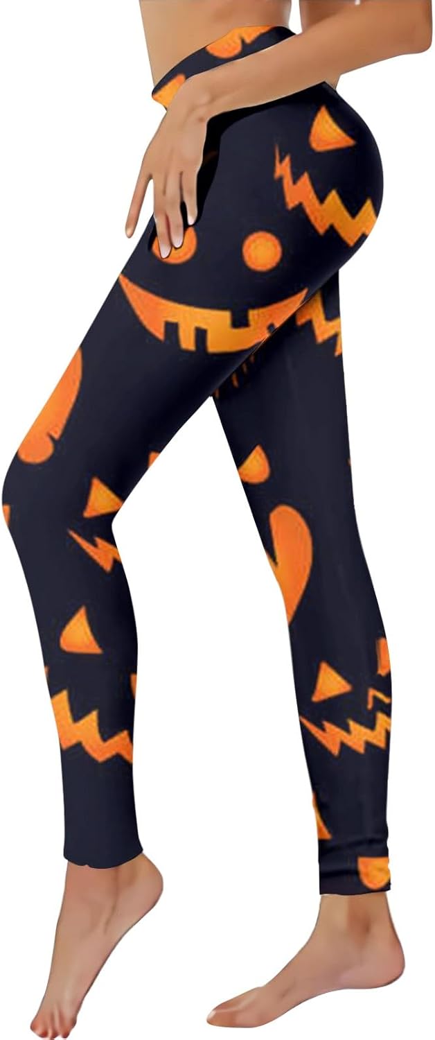 EDCRF Leggings para mujer de Halloween 2023 con sensación de desnudo, pantalones con estampado de temporada, mallas elásticas para mujer