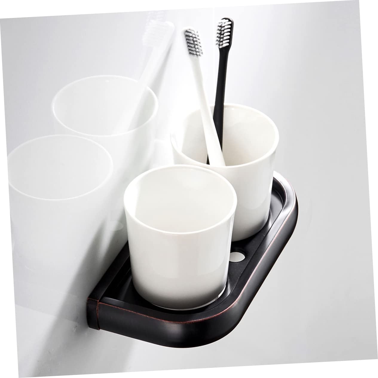 Cabilock Soportes para Cepillos De Negros Vaso Cepillo De Portacepillos De Cerámica Portacepillos De Estante para Cepillos De Caja De Almacenaje Antiguo