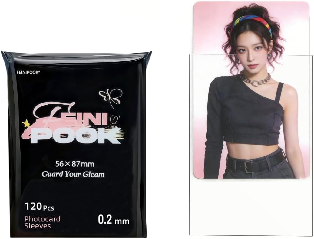 Kpop Photocard Sleeves Thickened 0.2mm PP Material Photo Card Clear Protectors 120Pcs