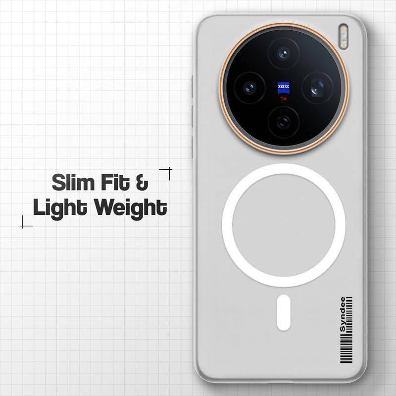 Image of Mr. Case Back Cover for Vivo X200T 5G Sleek Frosted Translucent Back with Wireless Charging Support | Anti-Scratch Shockproof Phone Case - White