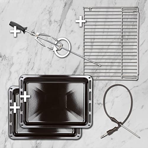 Autarkes Herdset: 60cm Einbaubackofen EB8013ED + 77cm Kochfeld KF7705RL / Drehspieß/Kerntemperaturfühler/Grill/Heißluft… – Bild 5