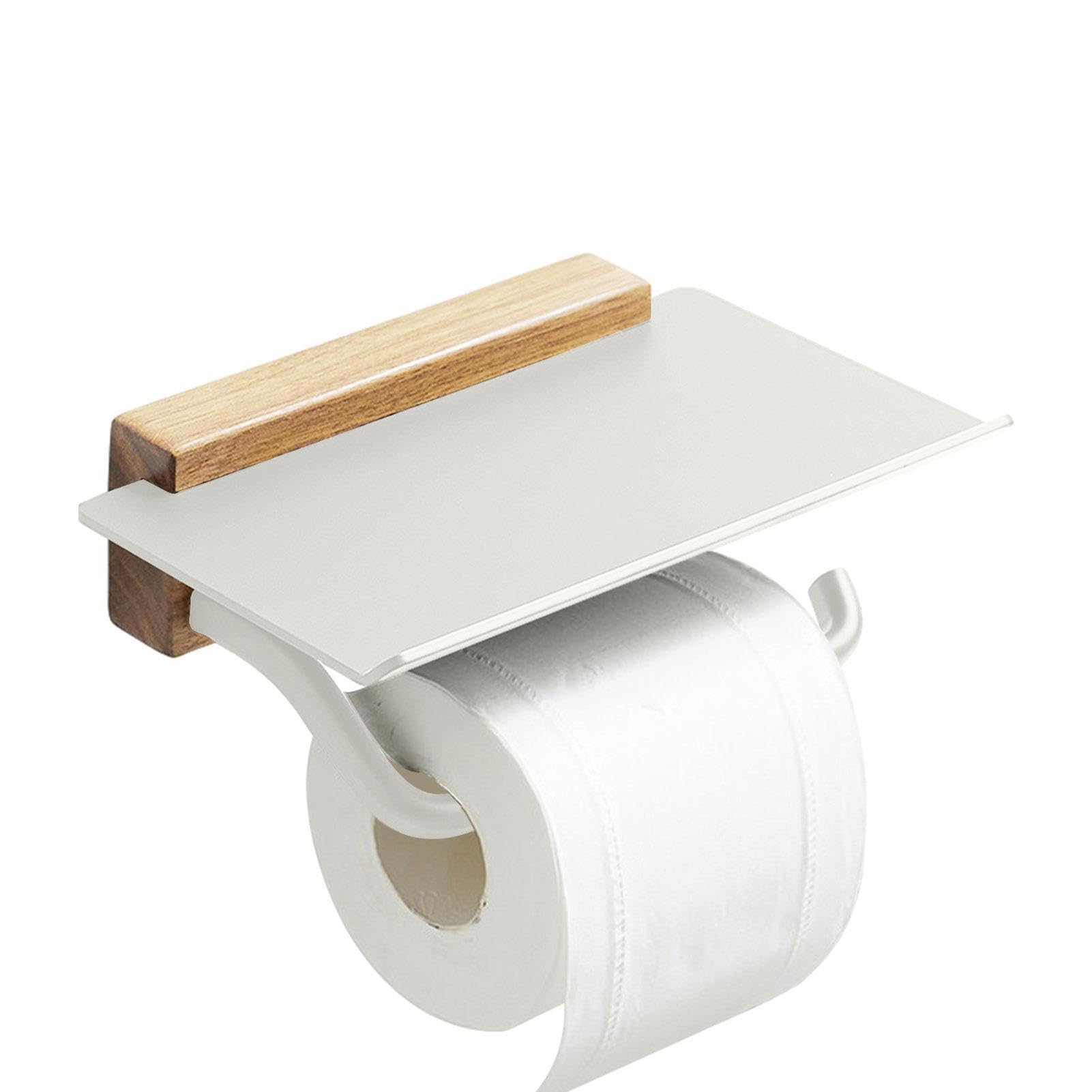 Jukzi Toilettenpapierhalter Aus Gebürstetem Nickel – Mit Ablage Für Smartphone