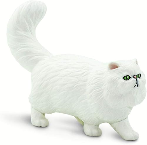 Safari Ltd. Lo mejor en exhibición, gato persa, construcción de calidad a partir de materiales sin ftalatos, plomo y BPA, para edades de 3 años en