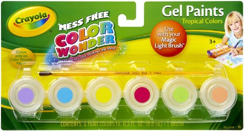 Crayola Color Wonder Gel Tropical Paint Palette Refill 6 paint colors