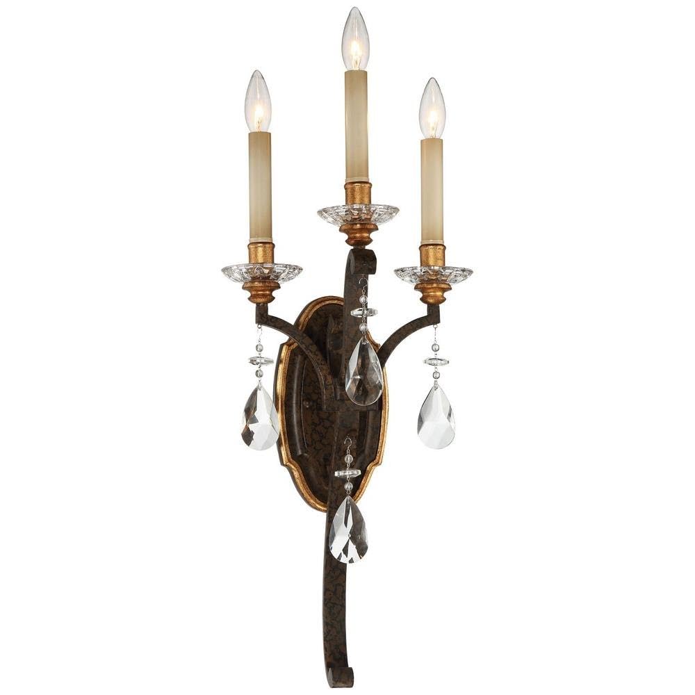Metropolitan N6453-652 Chateau Nobles Wall Sconce, 3-Light 180
