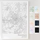 Mapdify Rosenheim personalisiertes Stadtposter, dein 