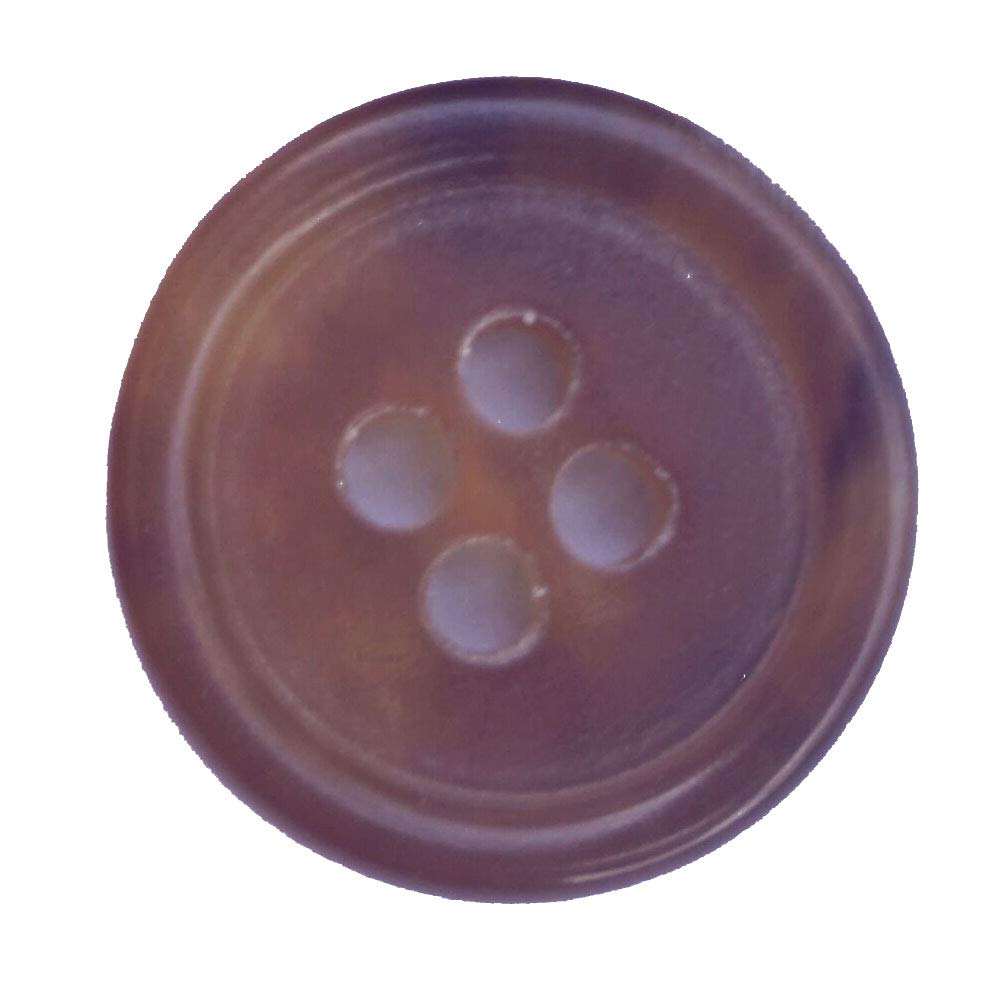 Justsimple 11 Pcs Round Rim Genuine Natural Horn Button Set for Blazer, Suits, Blazer, Sport Coat, Winter Coat, Uniform, Jacket(8Pcs 15mm/0.59 inch + 3Pcs 20mm/0.79 inch) (Light Coffee)