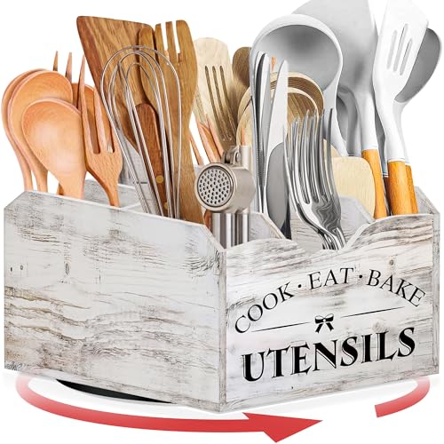 Bewbow [Upgraded] Extra Large Kitchen Utensil Holder for Countertop with