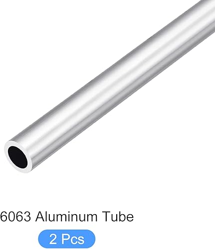 Miniatura 53 de METALLIXITY Tubo de aluminio 6063 (0.394 in de diámetro x 0.276 in de diámetro interior x 11.811 in de largo), 2 piezas, tubo redondo de aluminio