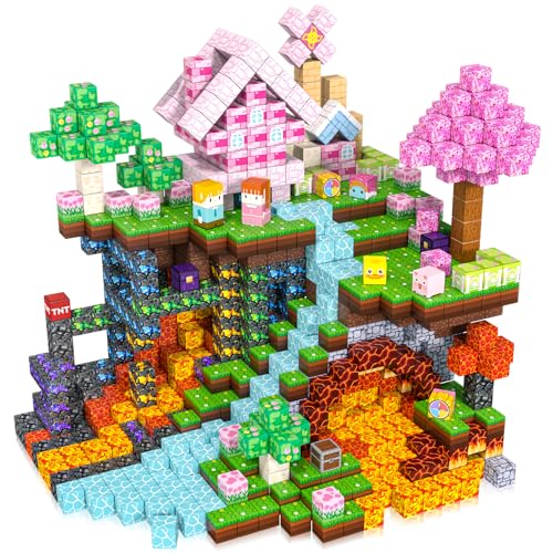 LAYVIC 200PCS Magnetic Building Blocks, Magnet Toys Magnetic Cubes, Magnetic Blocks for Kids Ages 4-8, Stacking Magnet Blocks STEM Building Toys for Boys Girls Ages 3 4 5 6 7 8-12 Gifts