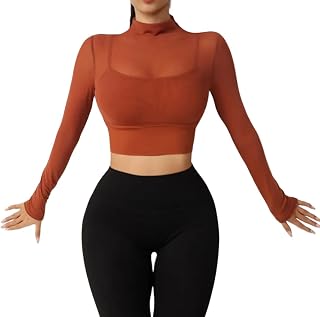 CRAMPLE®Cloud Rise-Women's Yoga Crop Top, Long Sleeve Sports T-Shirt for Gym, Running, Autumn and Winter Price In India