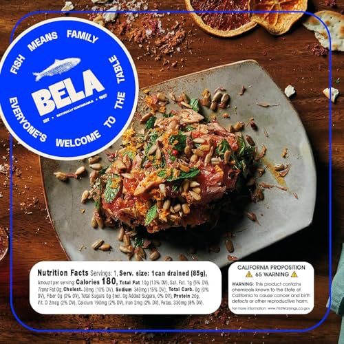 Image of BELA Wild Caught Portuguese Style Mackerel - Extra Virgin Olive Oil | 4.23 Oz (Pack of 12) | All Natural, High Protein, Hand Selected, Sea Salted, & Omega 3 Rich