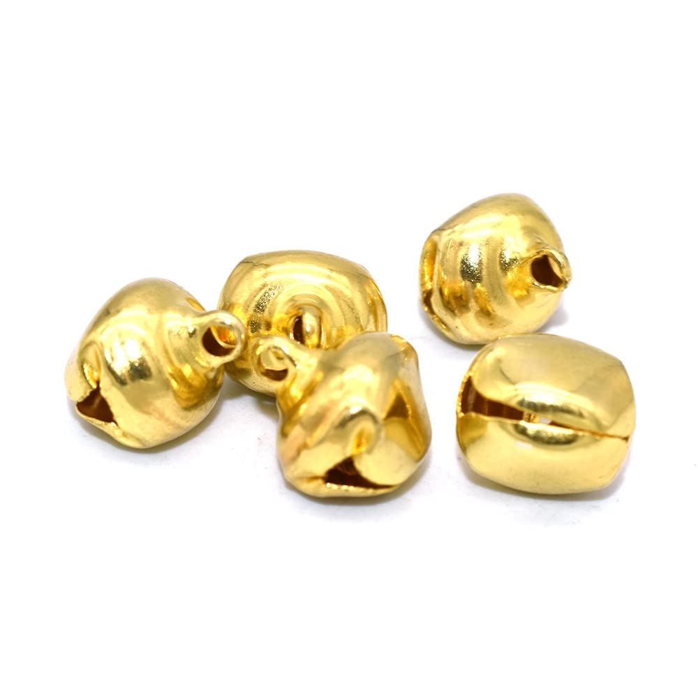 Adorno de Campanas para Navidad, Campanas navideñas pequeñas, 20 Piezas, dijes de Campana Dorados de 13 mm