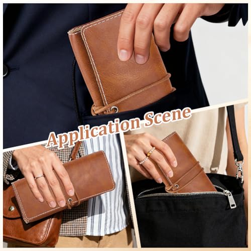 CREATCABIN PU Leather Glasses Case Portable Sunglasses Case Pouch Soft Eyeglasses Holder Cover Spectacle Storage Bag Travel Lightweight Gift for Women Men Unisex Christmas Saddle Brown 6.7 x 2.8 Inch - Thumbnail 5