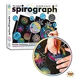online spirograph creator Contenido: 6 ruedas Spirograph + 1 anillo Spirograph + 6 hojas de papel rascador + 1 bolígrafo + 1 guía de uso + 1 bandeja de almacenamiento.
