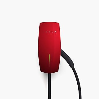 TESLA Conector de Pared a Juego con Placa Frontal roja