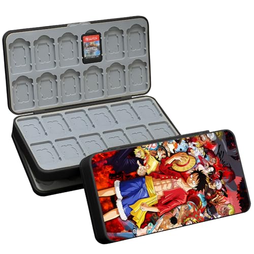 Switch Spiel Aufbewahrungsbox, Game Card Aufbewahrungsbox für Switch & OLED & Lite, Spiele Aufbewahrung mit 48 Spielkartenfächer, ABS Hardcase Hülle, Silikonfutter (48E)