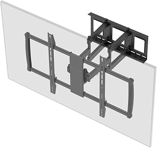 Monoprice Stable Series Full-Motion Articulating TV Wall Mount Bracket for TVs 60in to 100in Max Weight 176 lbs Extends from 2.8in to 24.6in VESA Up to 600x900 Concrete & Brick UL Certified Black