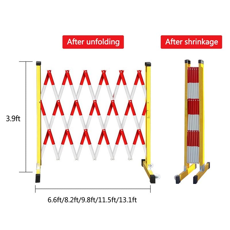 Cancello di Sicurezza Pieghevole con rotelle, barricata Industriale Flessibile espandibile, Recinzione di Sicurezza Mobile Portatile per vialetti d'accesso per ，Blue 3.9x6.6in/1.2x2m