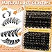 Starryzoom Lash Clusters Book, 525Pcs|40+60+80+100P Combo|10-18MM D-Curl Wispy Full Volume Natural DIY Individual Eyelash Extensions Kit Fake Eye Lashes Clusters Wholesale Box