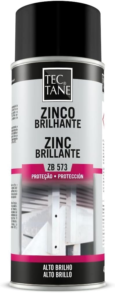 Spray Zinc Claro Brillante ZB 573 de 400 ml para Metal Galvanizado
