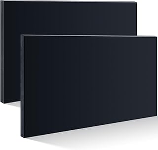 Wesiti 1.9cm(3/4인치) 두께의 HDPE 플라스틱 시트 두꺼운 하드 HDPE 시트 폴리에틸렌 시트 2개, 공예용 고밀도 폴리에틸렌 보드, 플랫 패널 DIY 재료 홈 데코 수공예품(블랙, 20.3cm x 30.5cm(8인치 x 12인치))