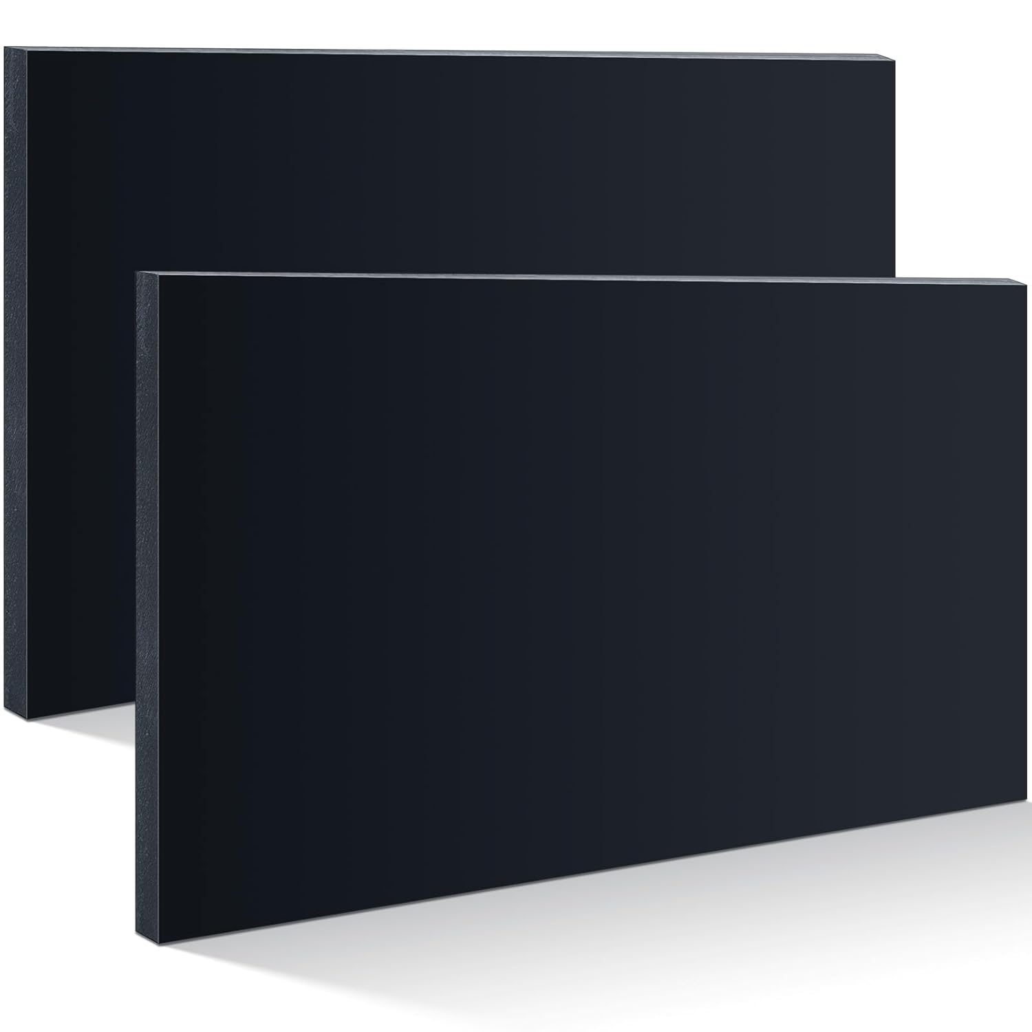 Wesiti 2-Pack 3/4" Thick Black HDPE Plastic Sheets 8x12" - Durable High Density Polyethylene Boards for Crafts, DIY, Home Decor & Handicrafts