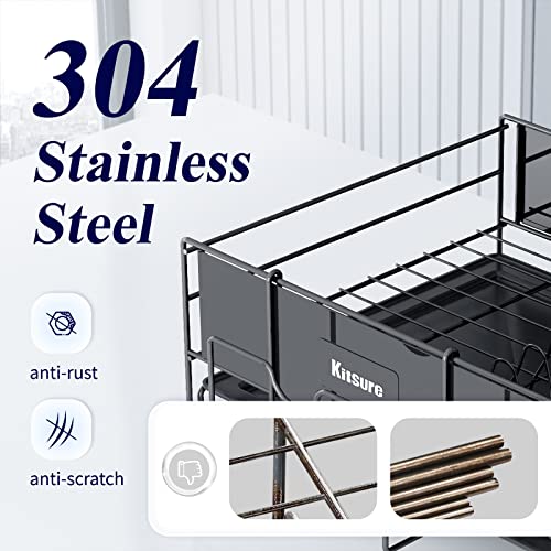 image for Kitsure Dish Drying Rack Large - Stainless Steel Dish Rack for Kitchen