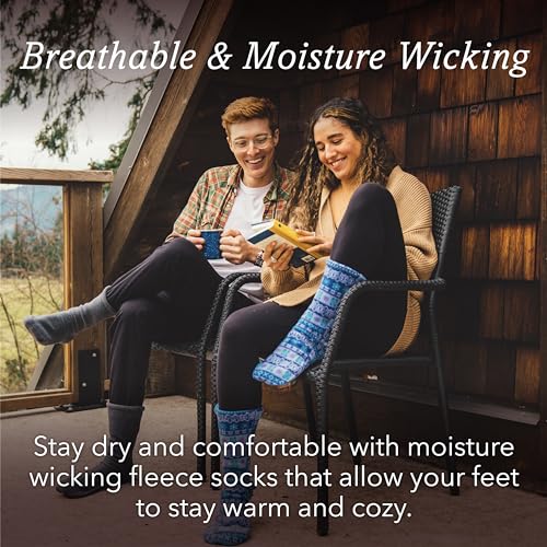 Image of Acorn Mens and Womens Versafit Fleece Sock: Super Soft & Ultra-Warm, Mid-Calf Height, Flat-Flock Seams