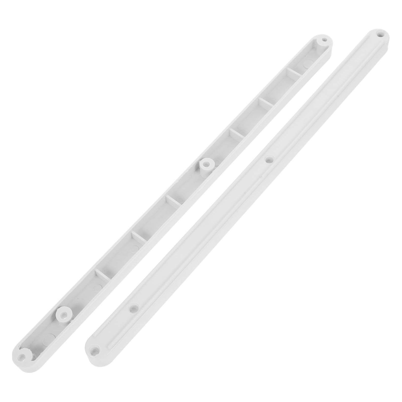6 Guías De Plástico Para Cajones 235mm - Ranuradas, Fáciles De Instalar, Marrón, Para Armarios, Mesitas Y Cómodas